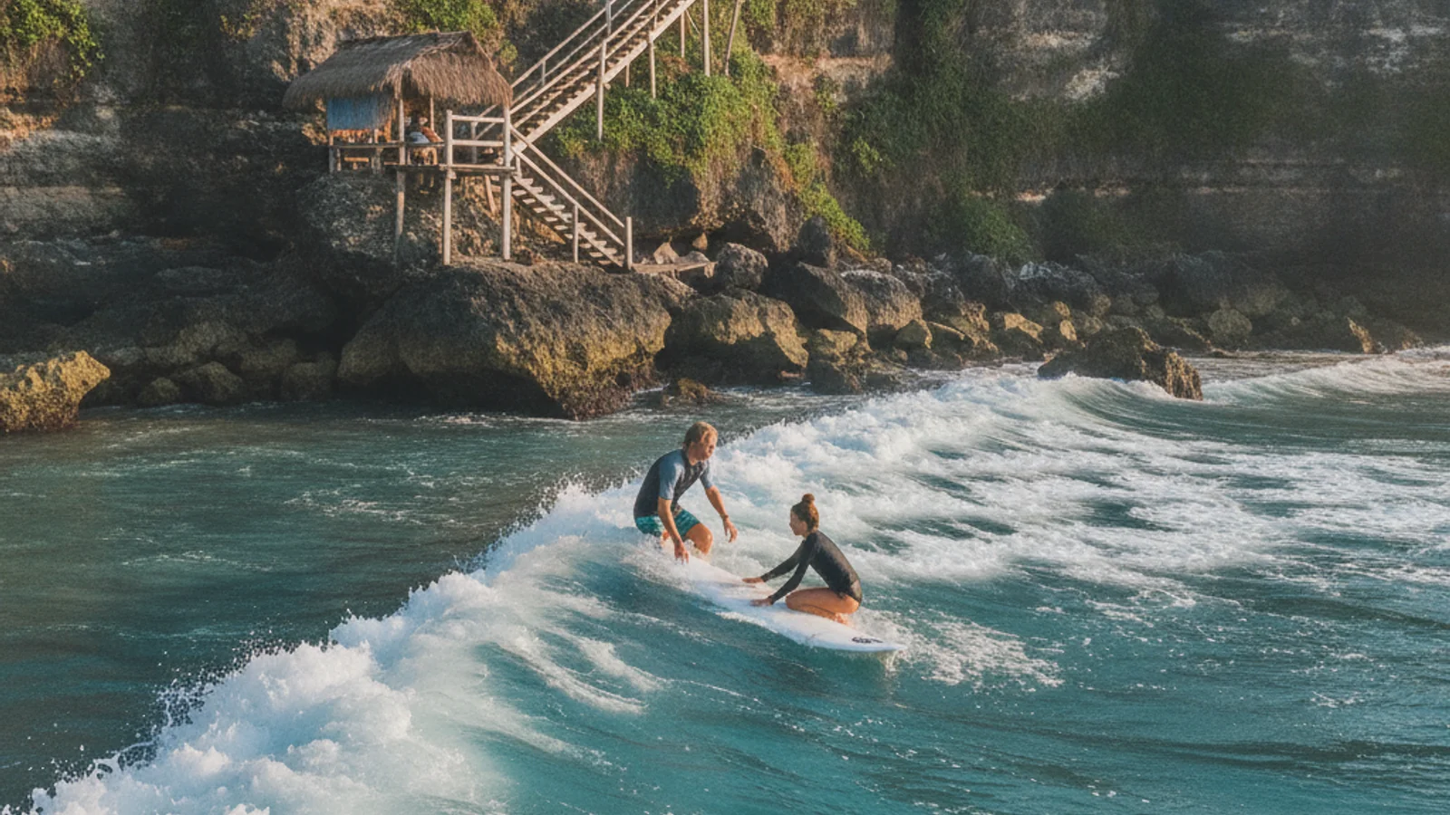 Surf lesson at Bingin, Bali