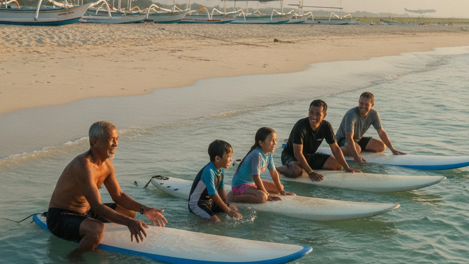 Surf lesson at Jimbaran, Bali