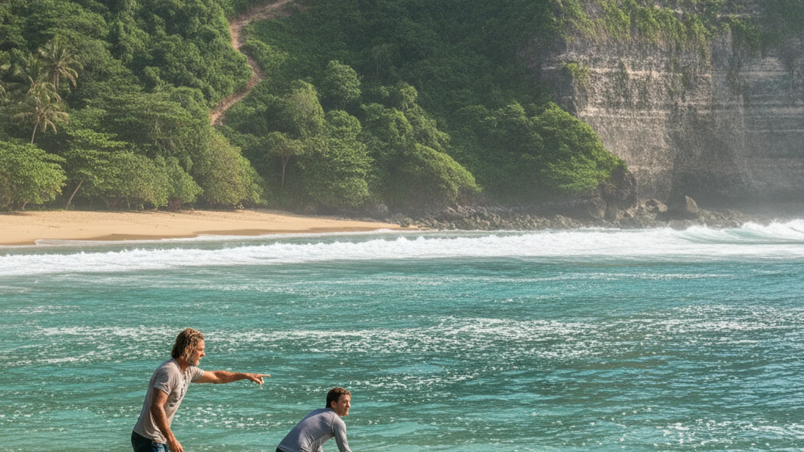 Surf lesson at Nyang-Nyang, Bali
