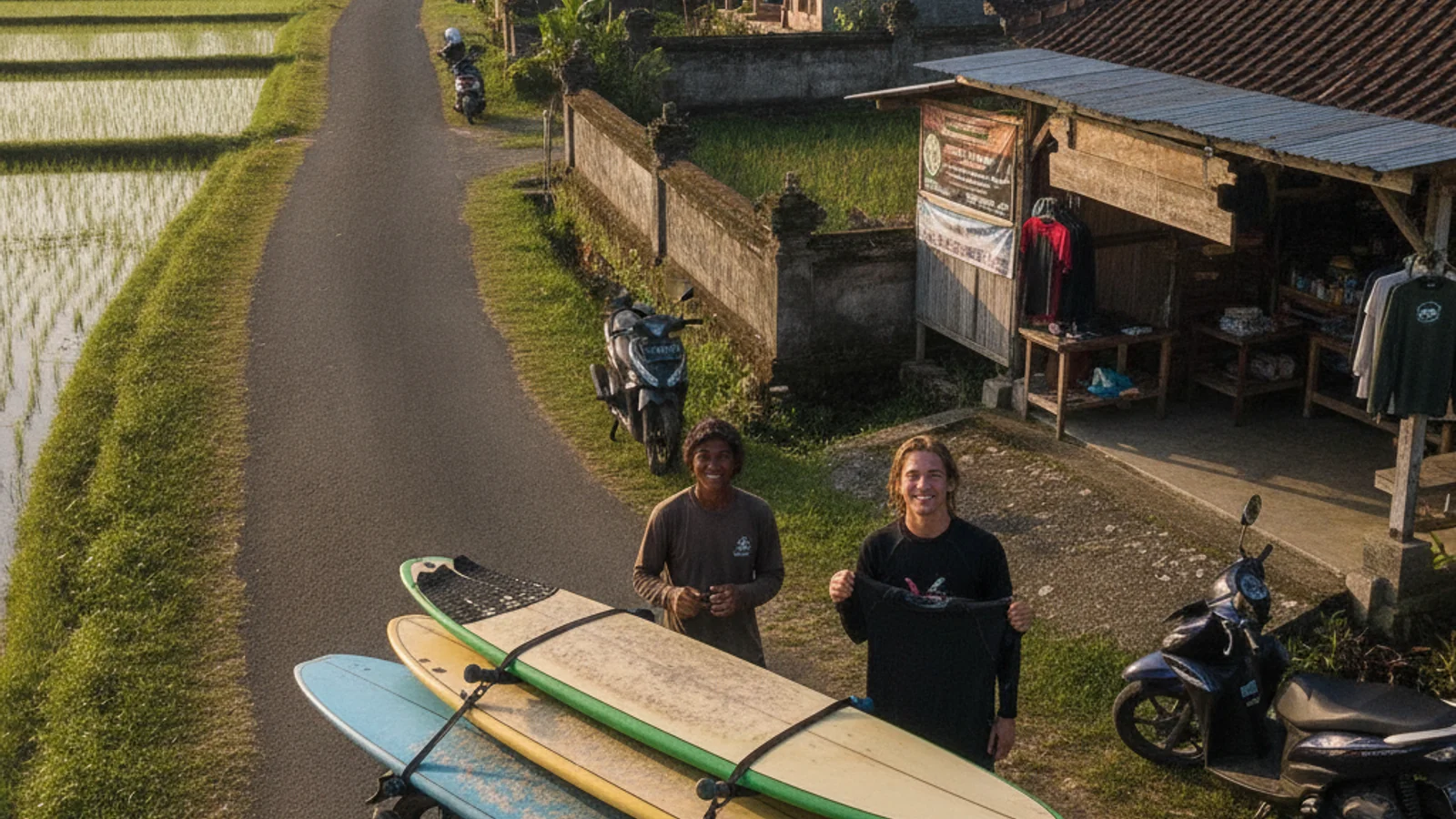Surf lesson at Pecatu, Bali